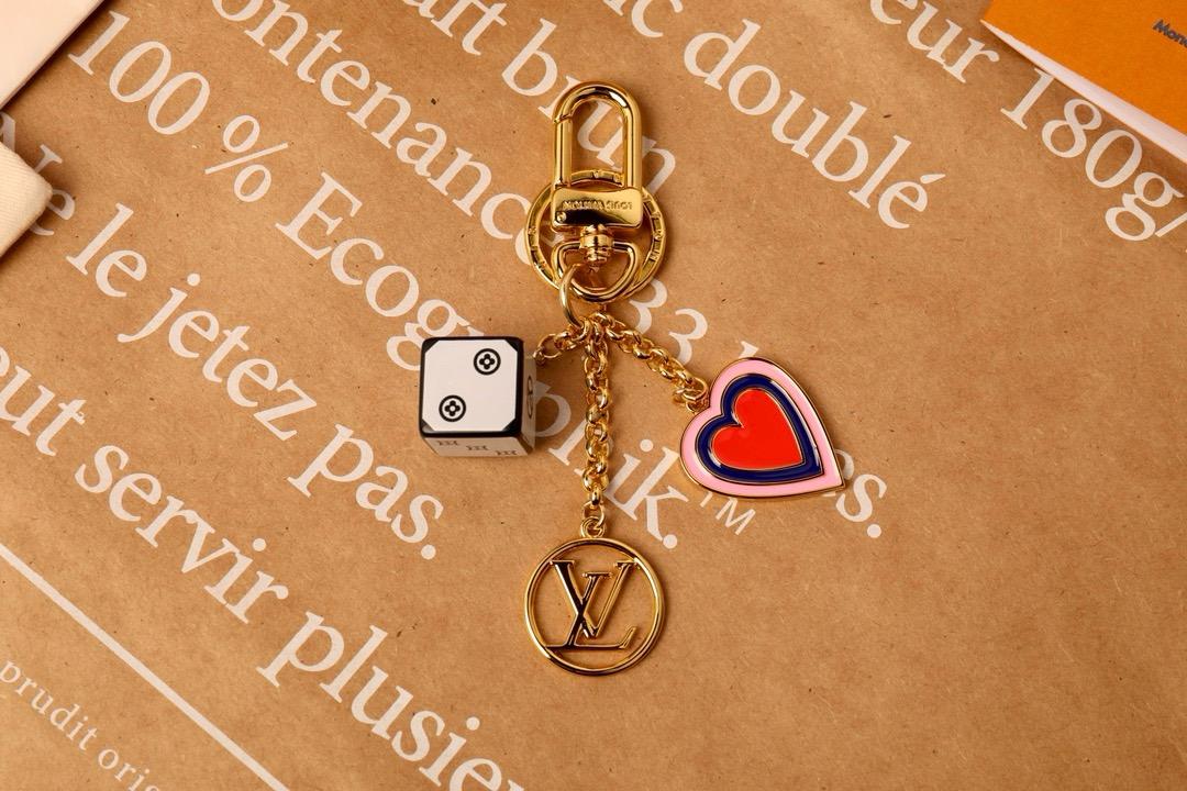 Louis Vuitton Dice and Heart Bag Charm and Key Holder